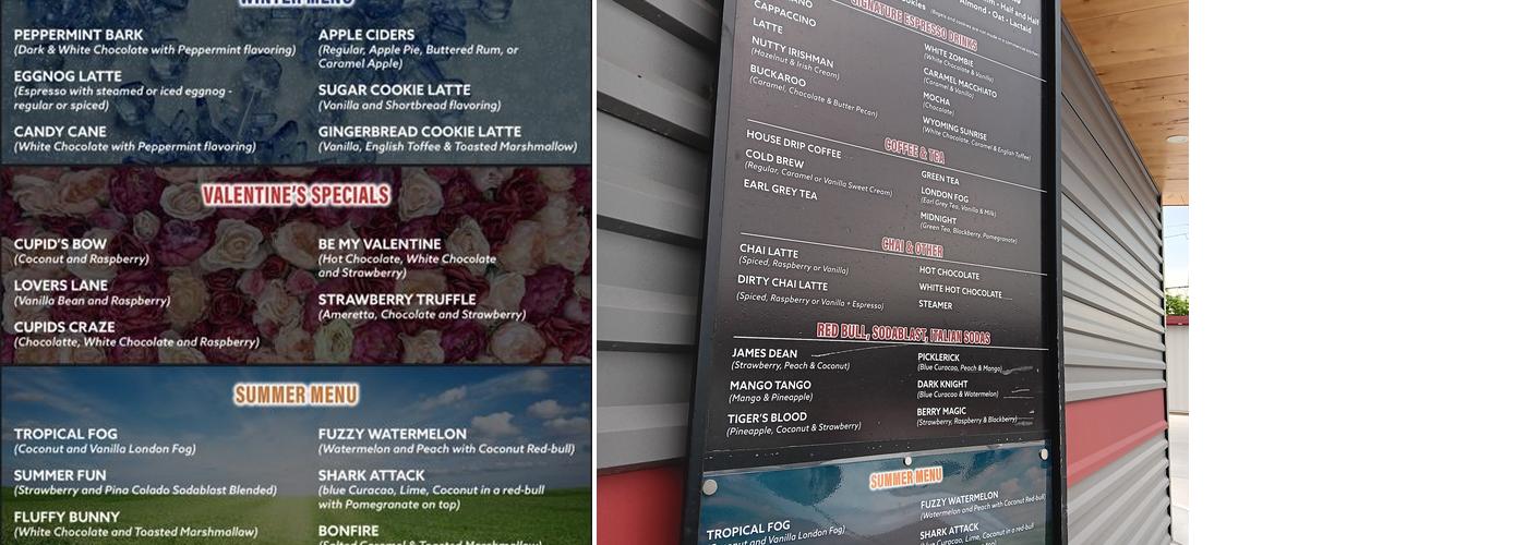 Western Coffee Co. Menu