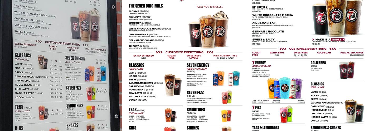 7 Brew Coffee Menu