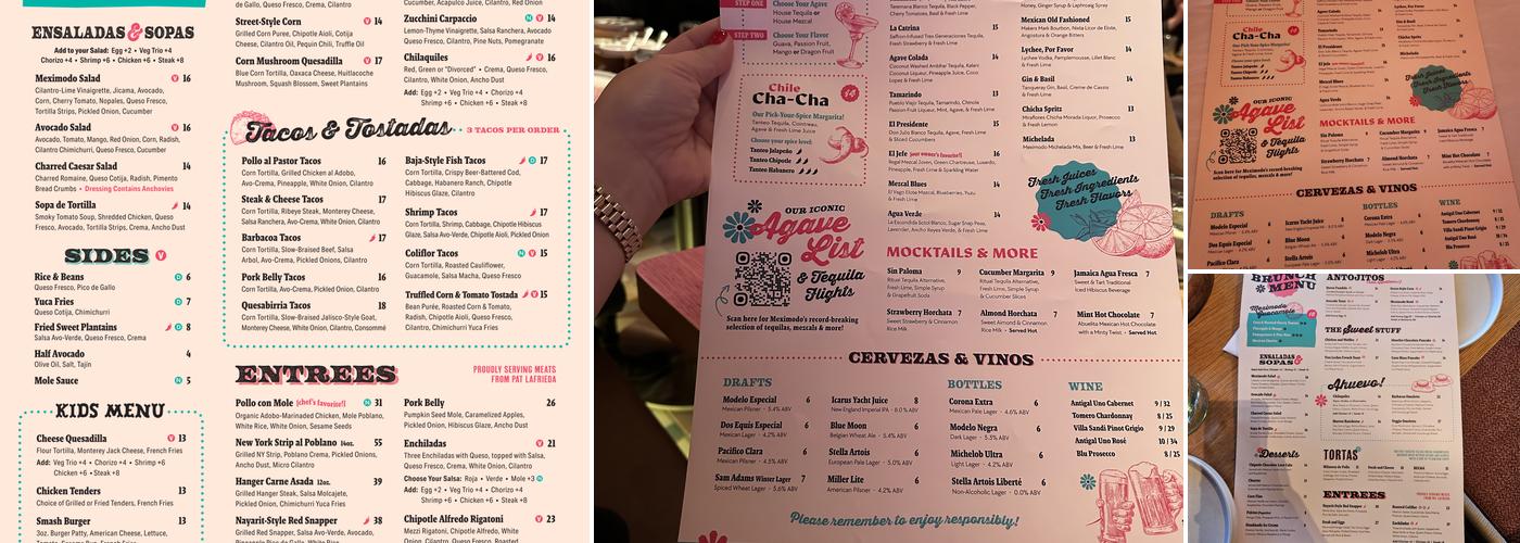 Meximodo - Cocina Mexicana & Tequila Bar Menu