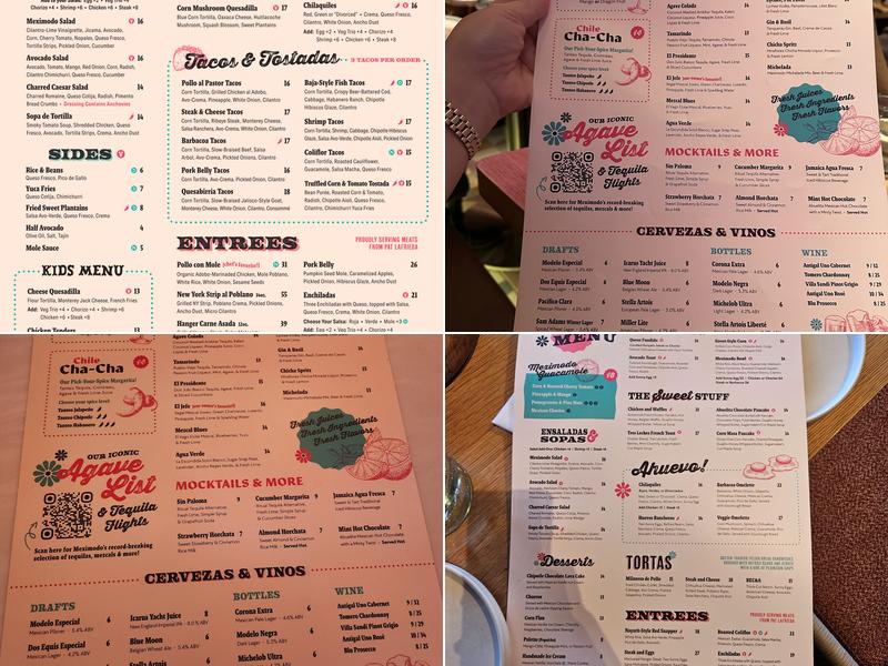 Meximodo - Cocina Mexicana & Tequila Bar Menu