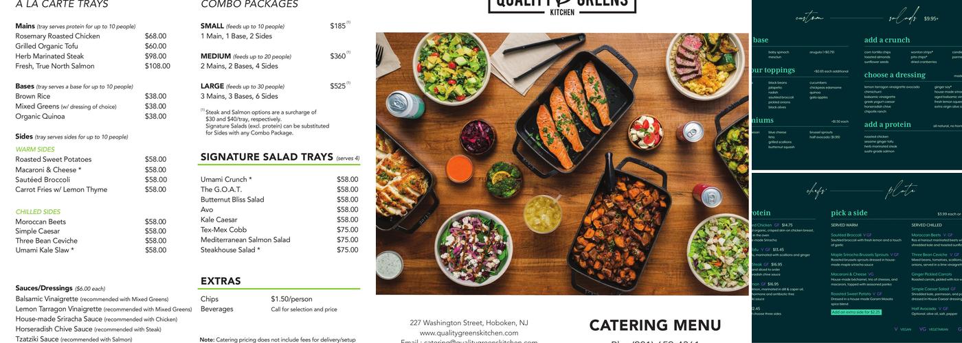 Quality Greens Kitchen Menu