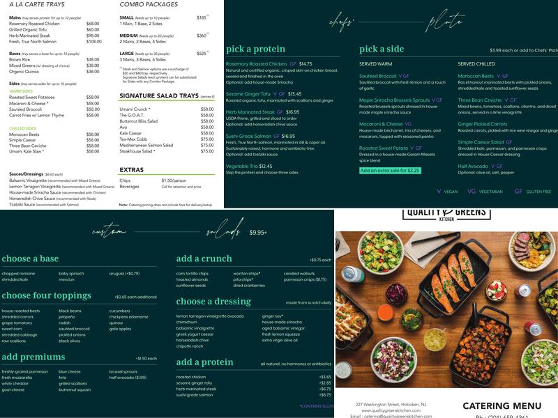 Quality Greens Kitchen Menu