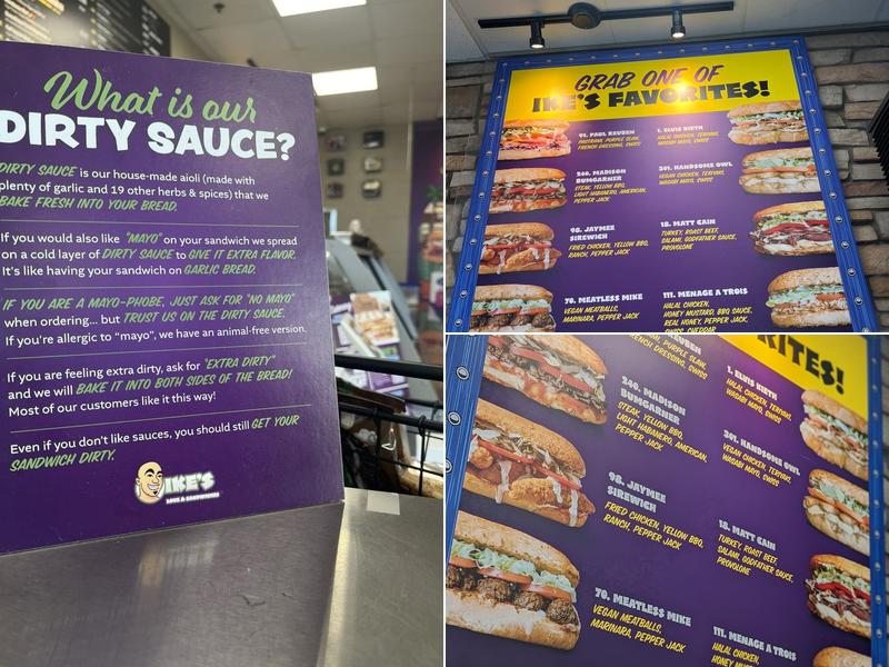 Ike's Love & Sandwiches Menu