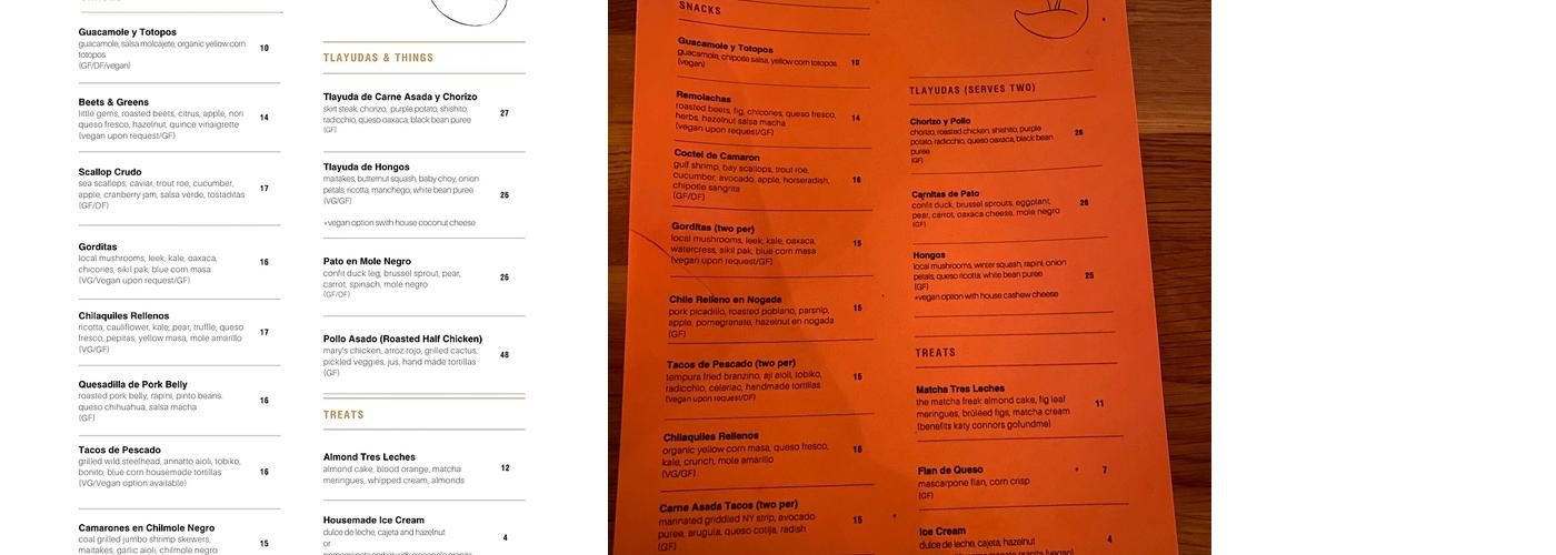 chelo Menu