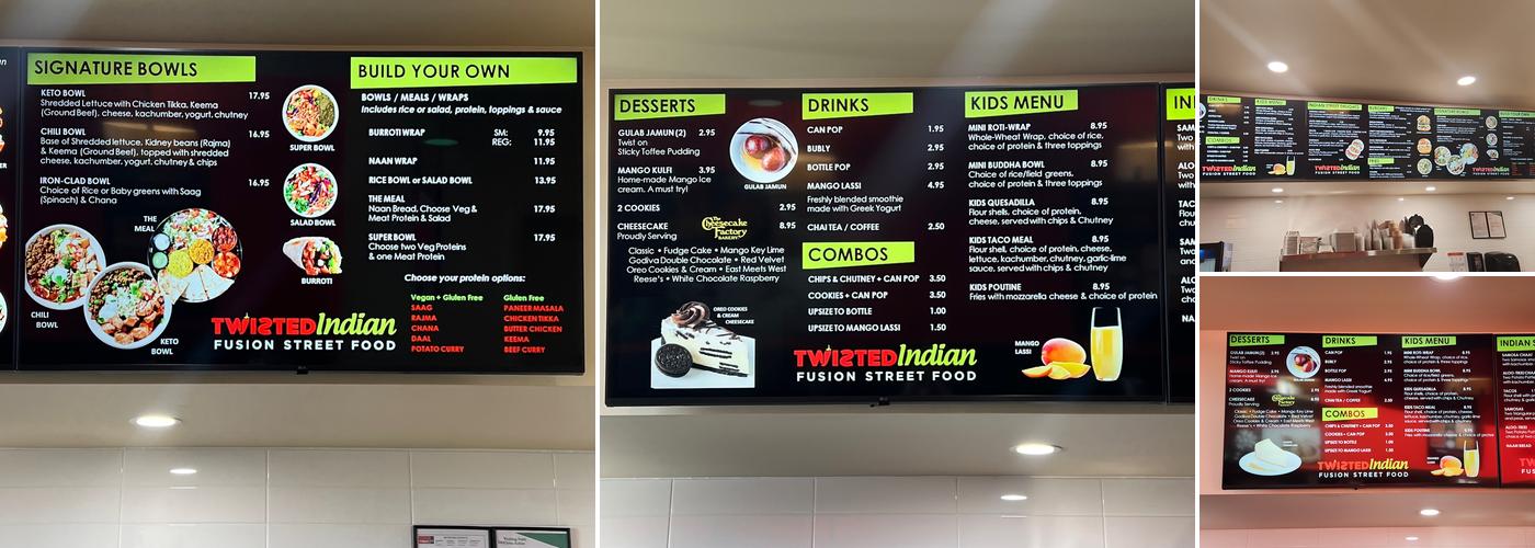 Twisted Indian Fusion Street Food Menu