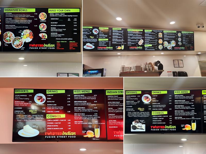 Twisted Indian Fusion Street Food Menu