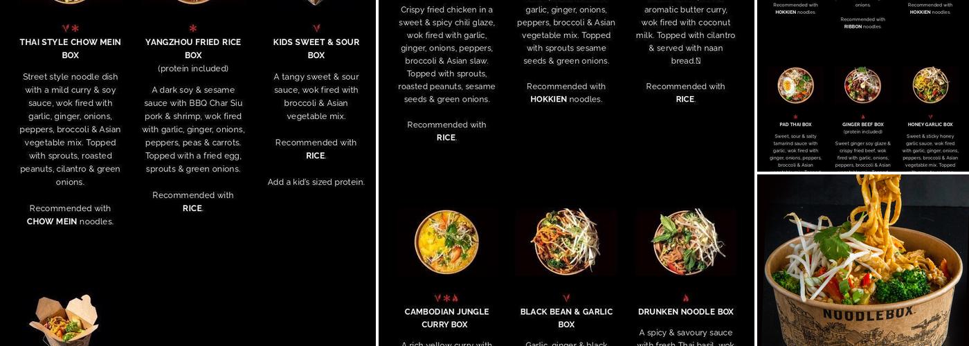 Noodlebox Menu