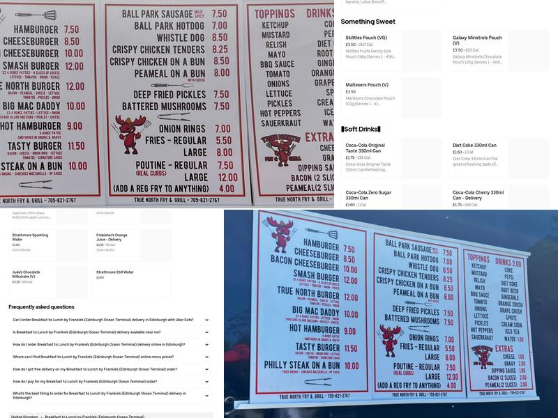 True North fry and grill Menu
