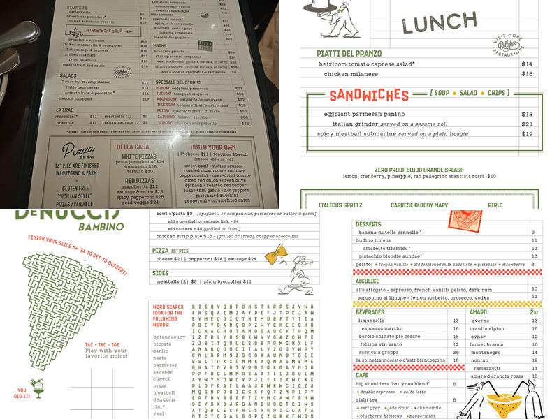 DeNucci's Menu