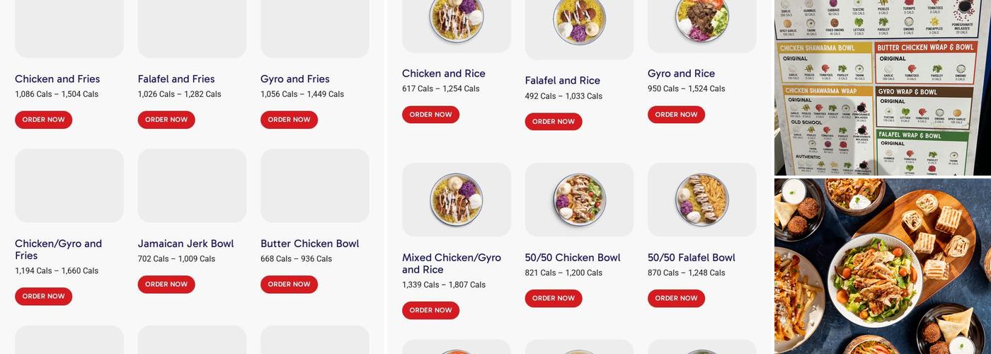 Tahini's Menu