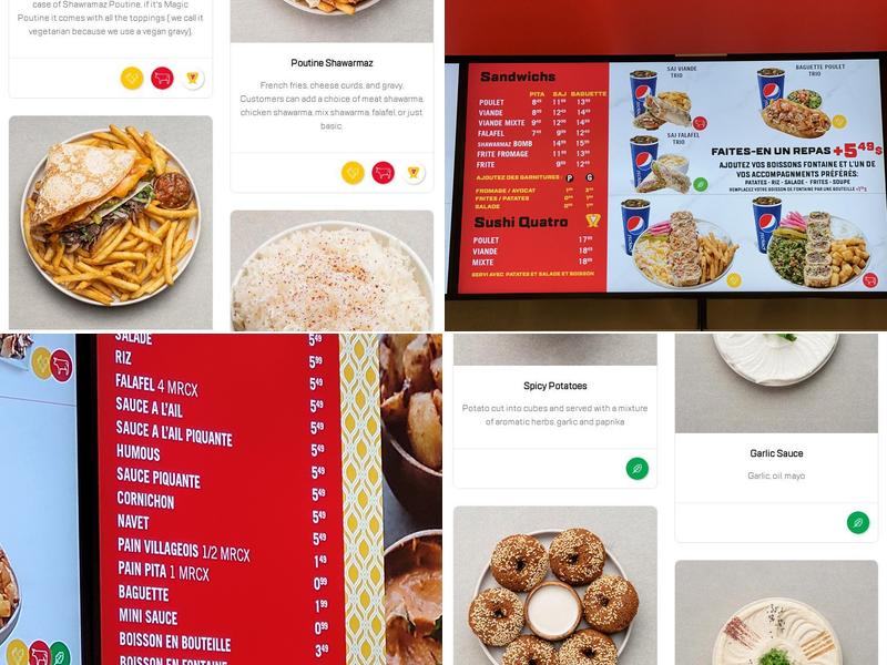 Shawarmaz UQAM Menu