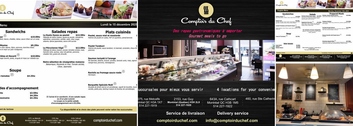 Comptoir du Chef Menu