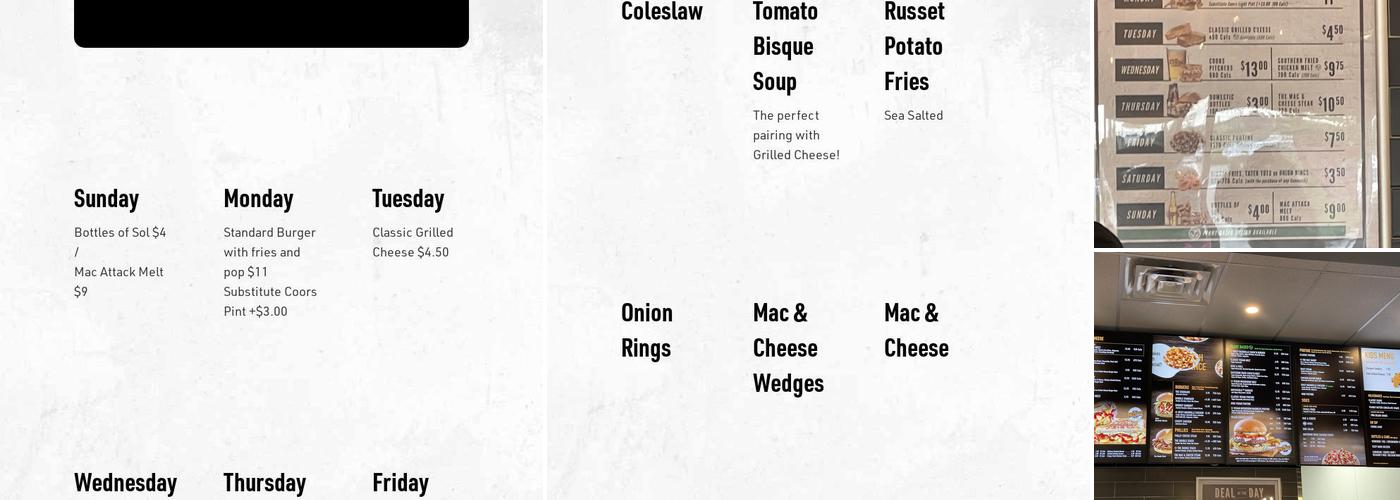 Meltwich Food Co Menu