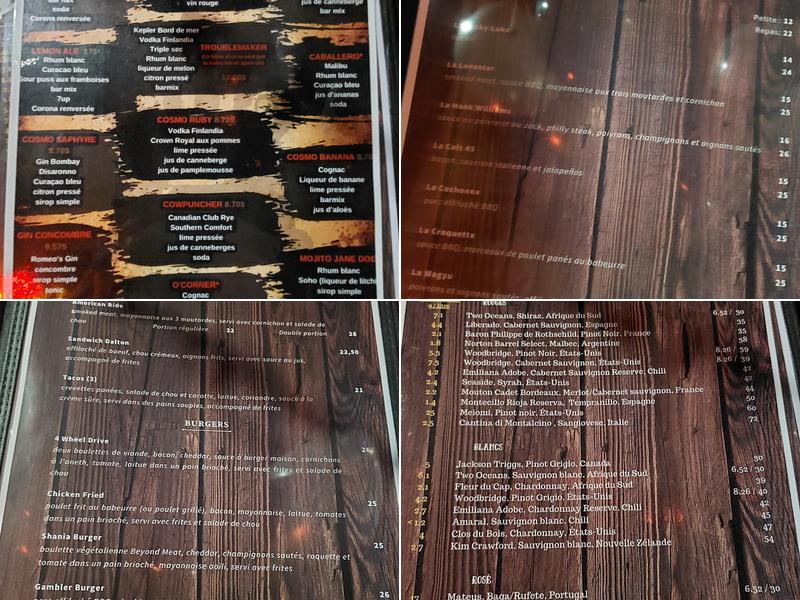 BALLROOM COUNTRY PLESSISVILLE Menu