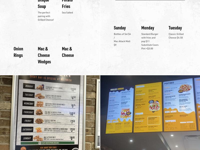 Meltwich Food Co Menu