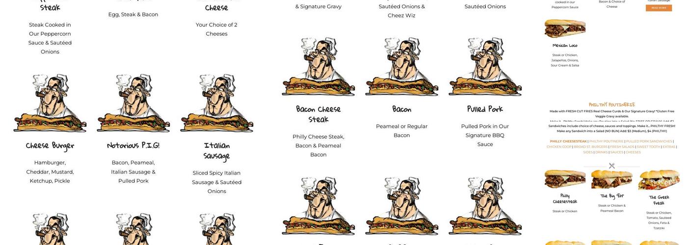 Philthy Philly's Menu