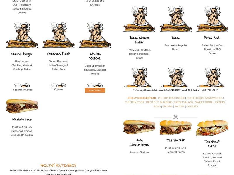 Philthy Philly's Menu