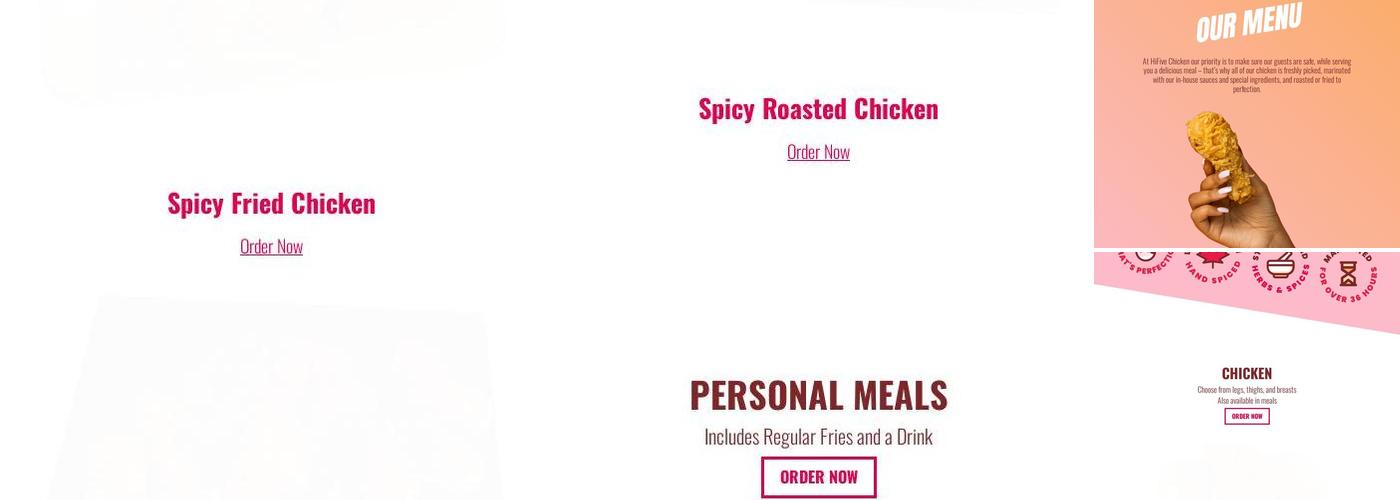 Hi Five Chicken Menu