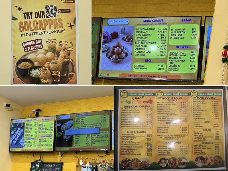 Punjabi Chaap Corner Winnipeg Menu