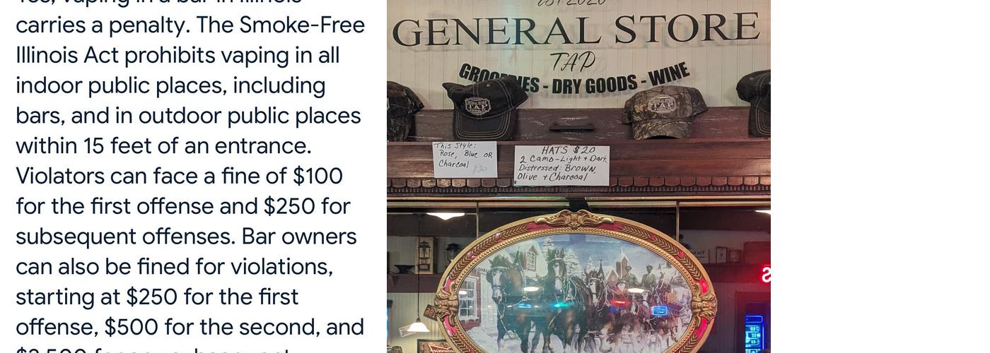 General Store Tap, Altona Il Menu