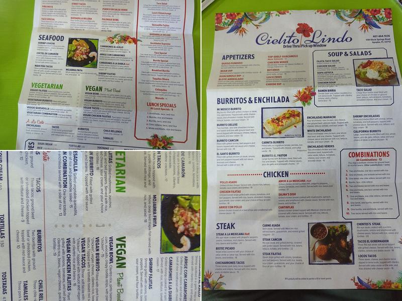 Tacos Cielito Lindo Menu