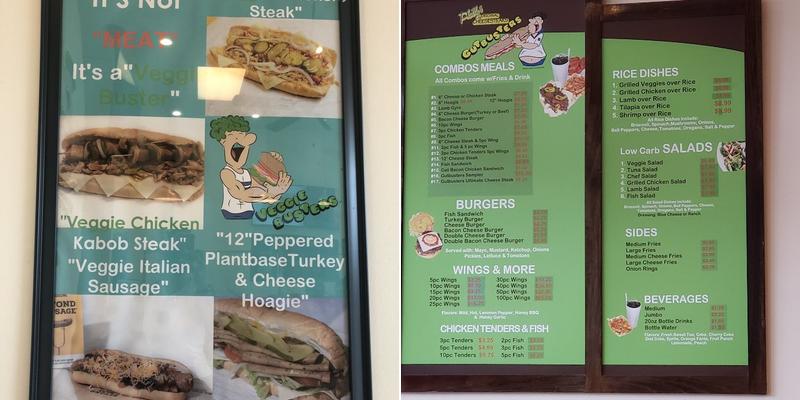 Island Busters Menu