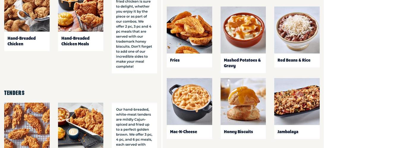 Krispy Krunchy Chicken Menu