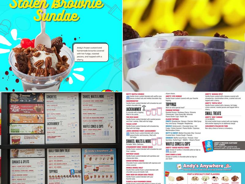 Andy's Frozen Custard Menu
