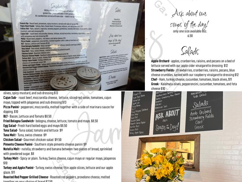 Jamy’s Sandwich Shop Blue Ridge Menu