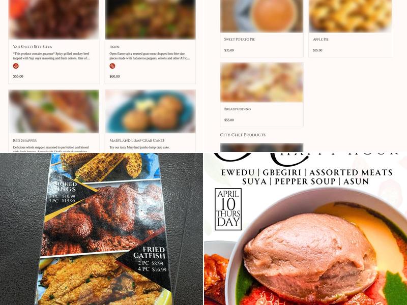 City Chef Bar & Grill Menu