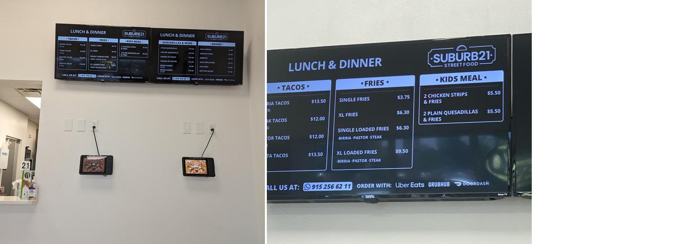 Suburb 21 Menu