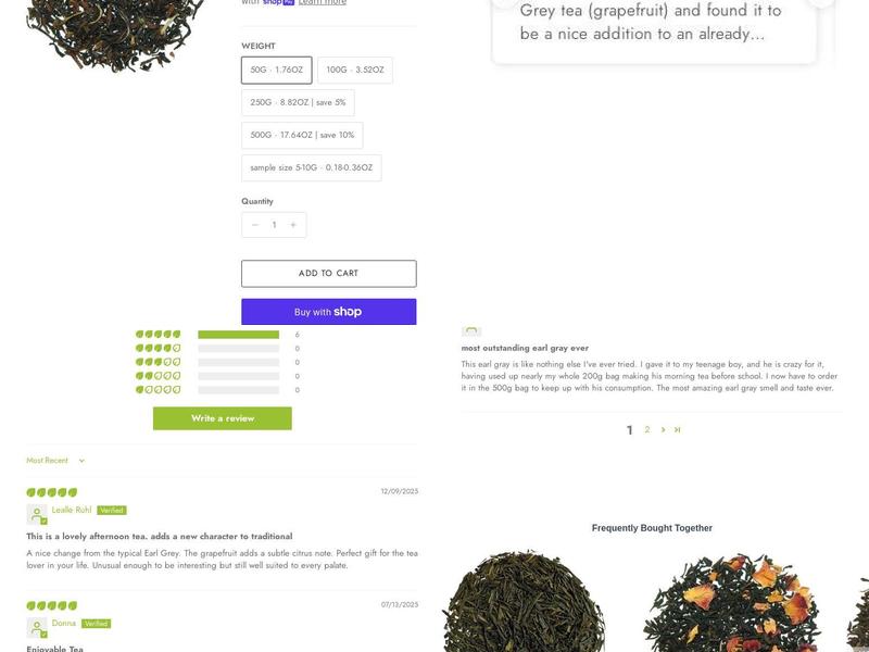 Tea Desire Menu