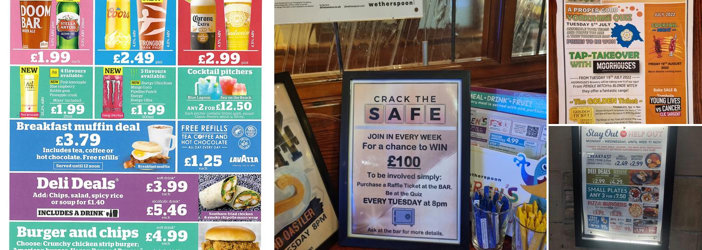 The Richard Oastler - JD Wetherspoon Menu
