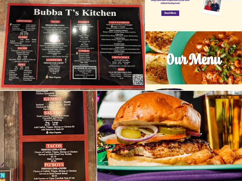 Bubba Ts' Kitchen Menu