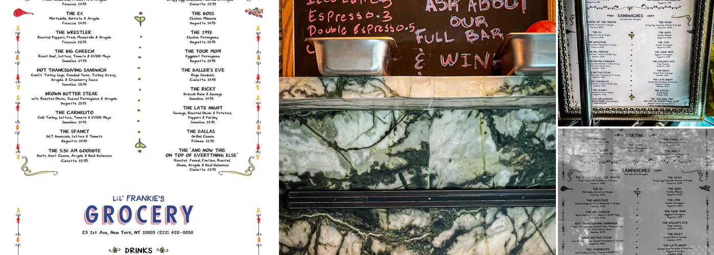 Lil' Frankie's Grocery Menu