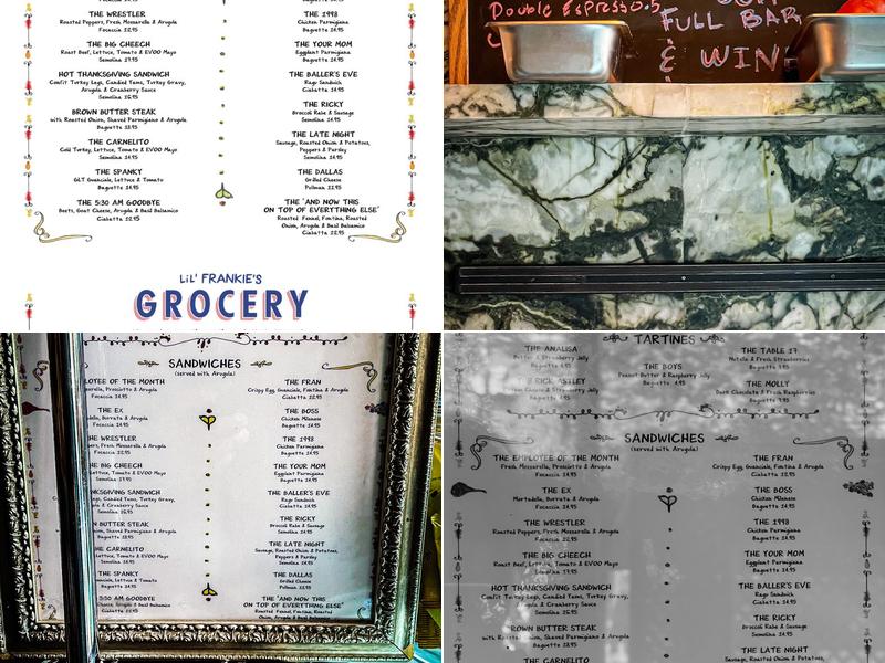 Lil' Frankie's Grocery Menu