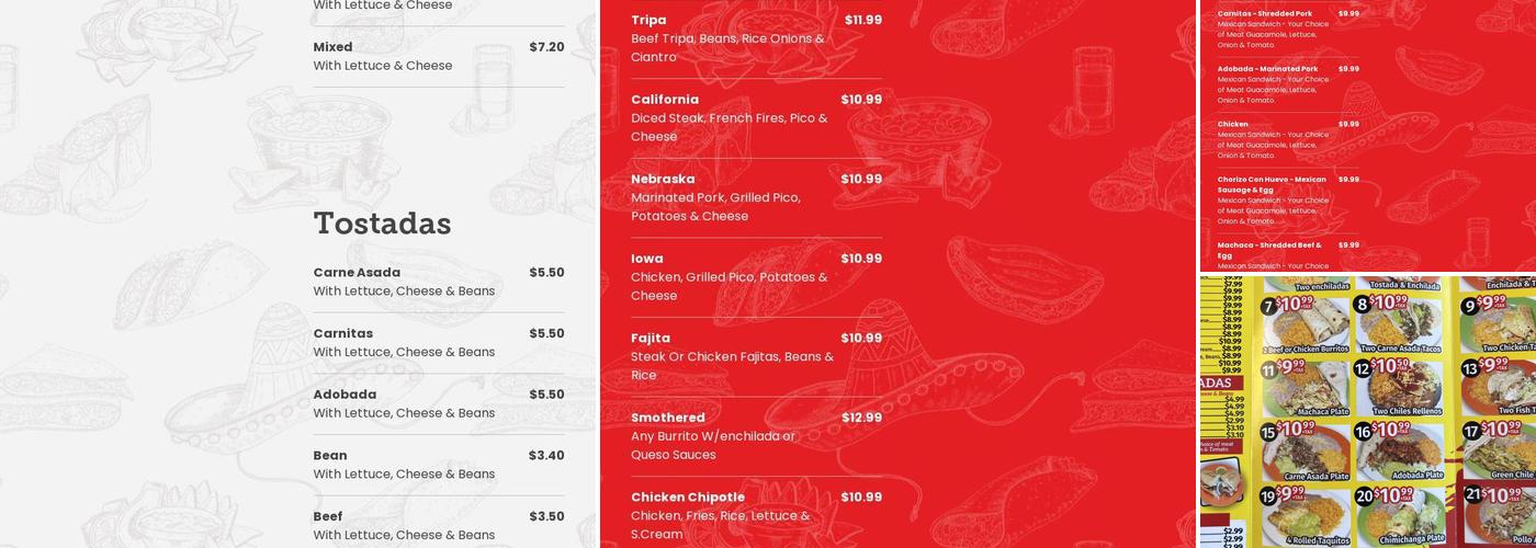 Abelardo's Mexican Fresh Menu