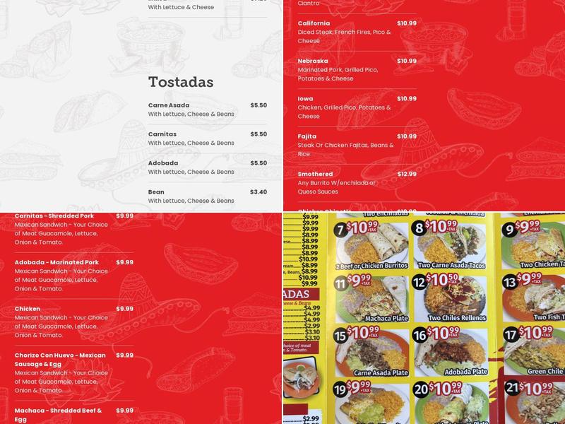 Abelardo's Mexican Fresh Menu