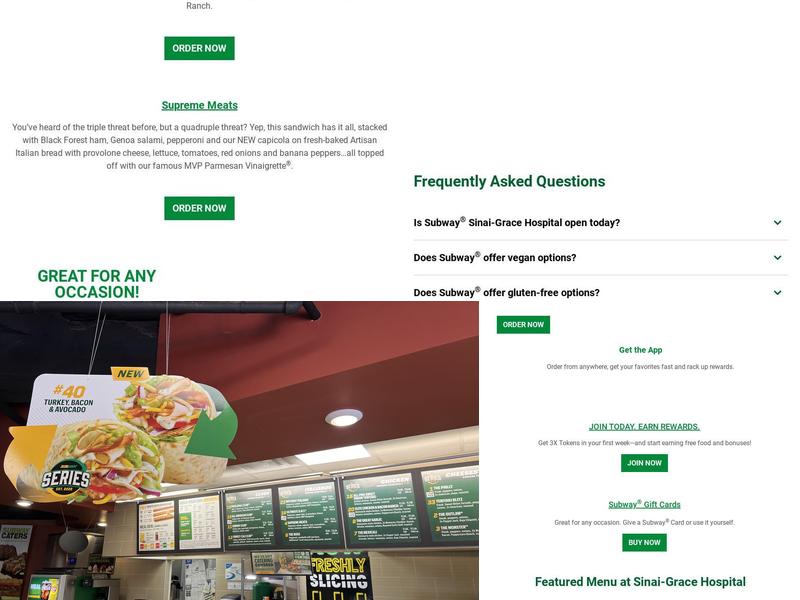 Subway Menu