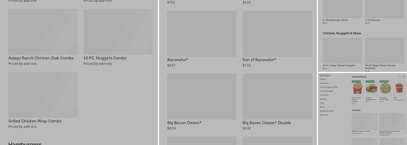 Wendy's Menu