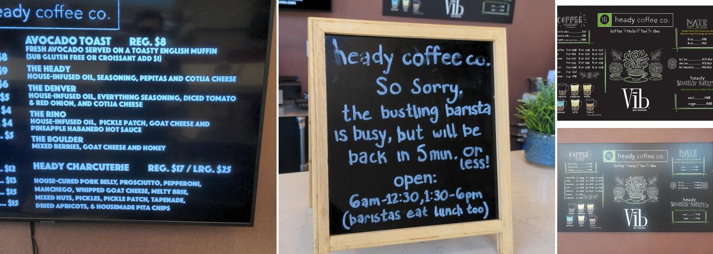 Heady Coffee Co RiNo Menu