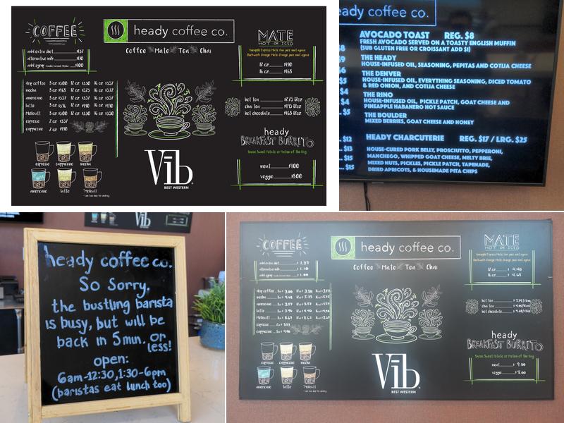 Heady Coffee Co RiNo Menu