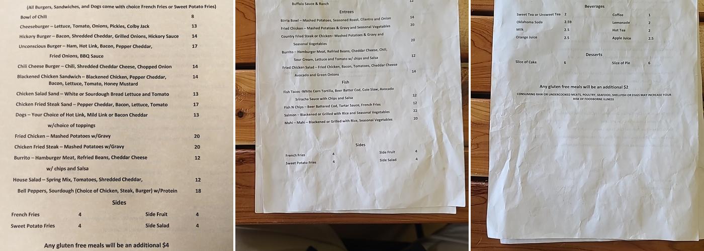 Conscious Kitchen Menu