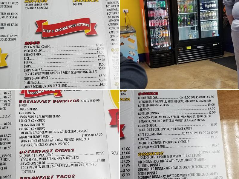 Tacos Jerez Elgin Menu