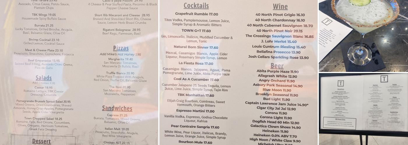 Town Bar + Kitchen Menu