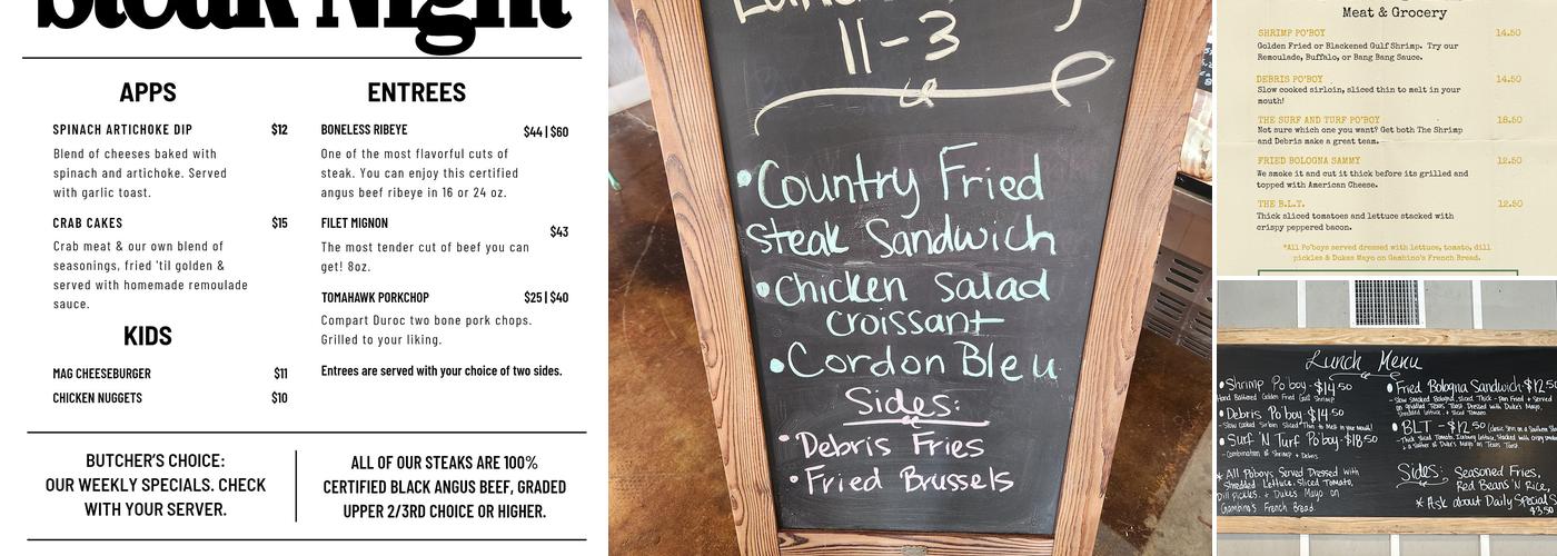 Magnolia Meat & Grocery Menu