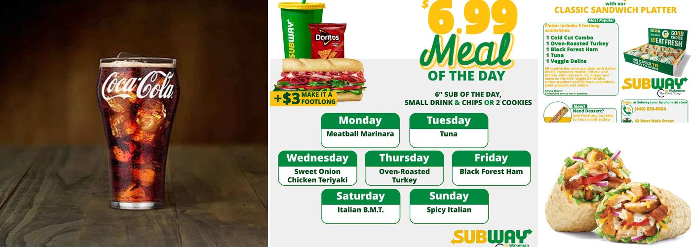Subway Menu