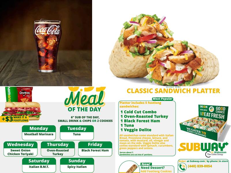 Subway Menu