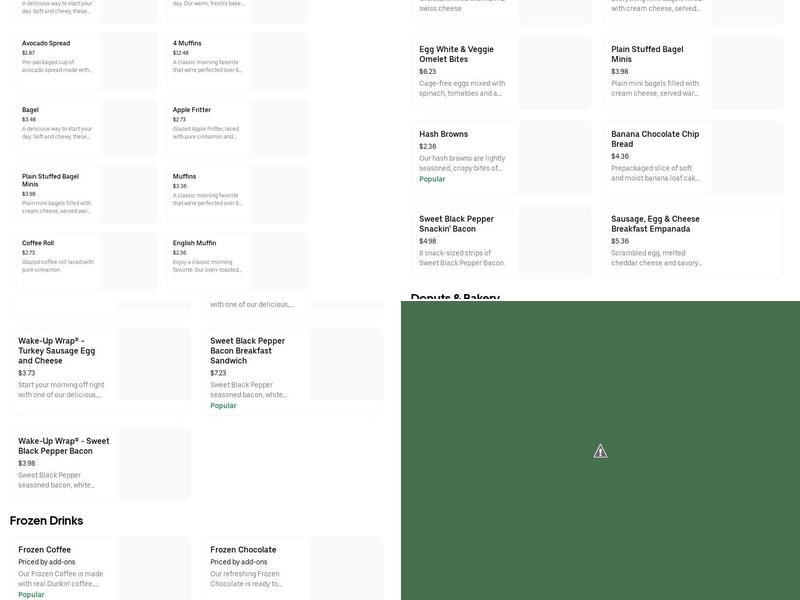 Dunkin' Menu