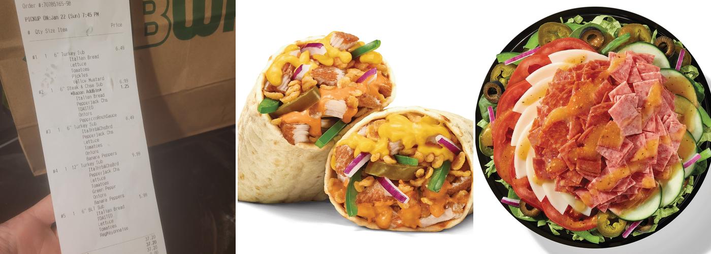 Subway Menu
